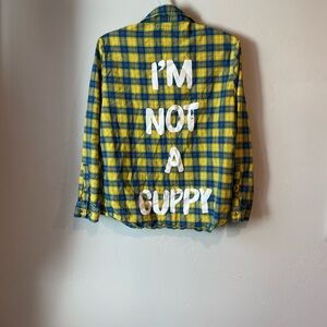 Disney Cakeworthy Collab The Little Mermaid Sebastian Flannel Yellow Blue Size M